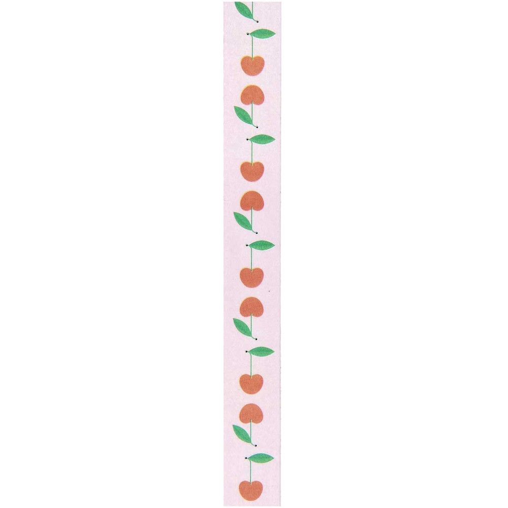 Taśma washi, Wiśnie - Paper Poetry - różowa, 15 mm x 10 m