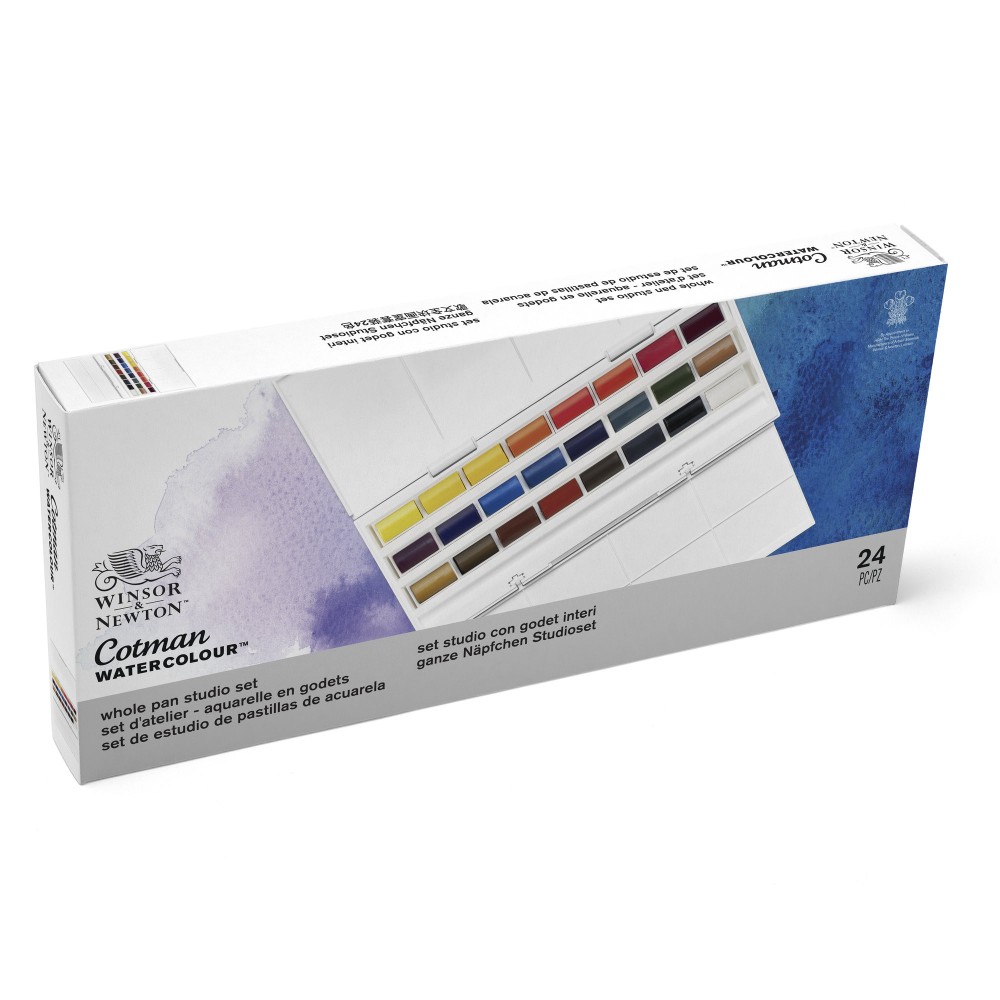 Zestaw farb akwarelowych Cotman Studio - Winsor & Newton - 24 kolory