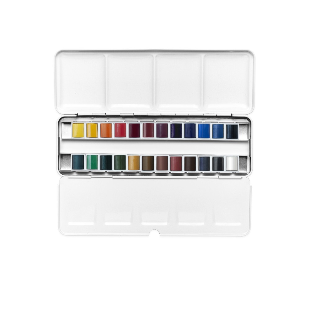 Zestaw farb akwarelowych Cotman Complete Travel - Winsor & Newton - 24 kolory