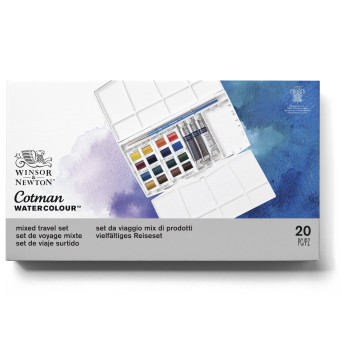 Watercolors Cotman Mixed Travel Set - Winsor & Newton - 20 pcs.