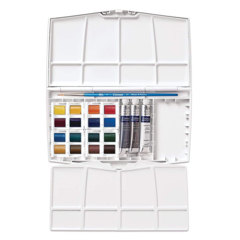 Watercolors Cotman Mixed Travel Set - Winsor & Newton - 20 pcs.