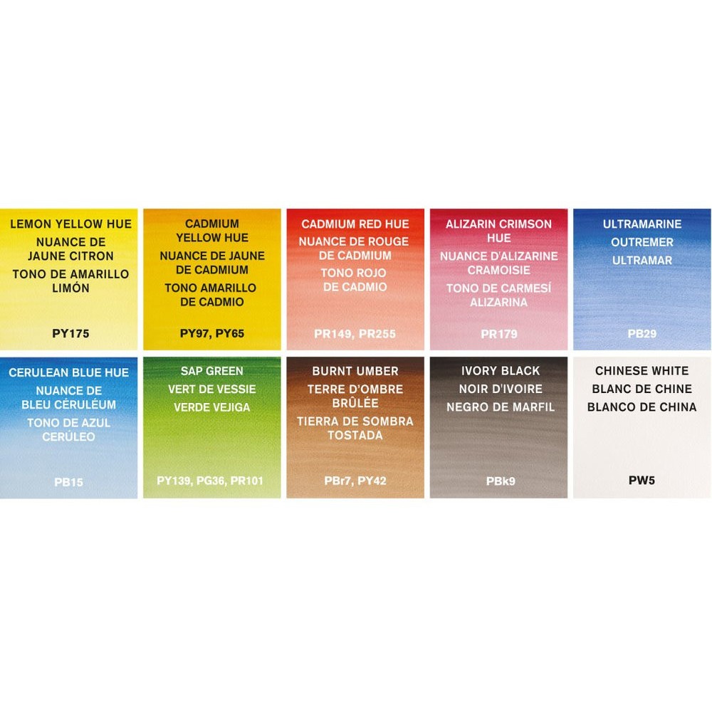 Zestaw farb akwarelowych Cotman w tubkach - Winsor & Newton - 13 szt.