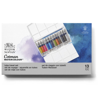 Zestaw farb akwarelowych Cotman w tubkach, Travel Set - Winsor & Newton - 13 szt.