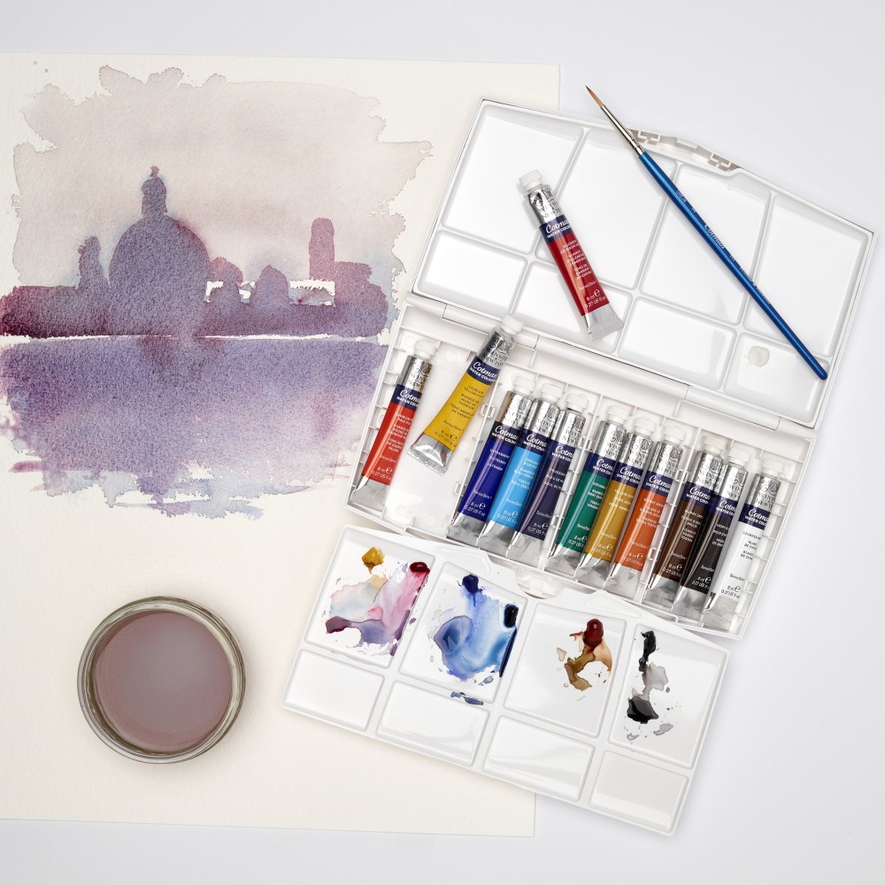 Zestaw farb akwarelowych Cotman w tubkach, Travel Set - Winsor & Newton - 13 szt.