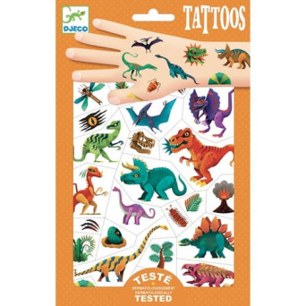 Set of washable tattoos for kids - Djeco - Dinosaurs