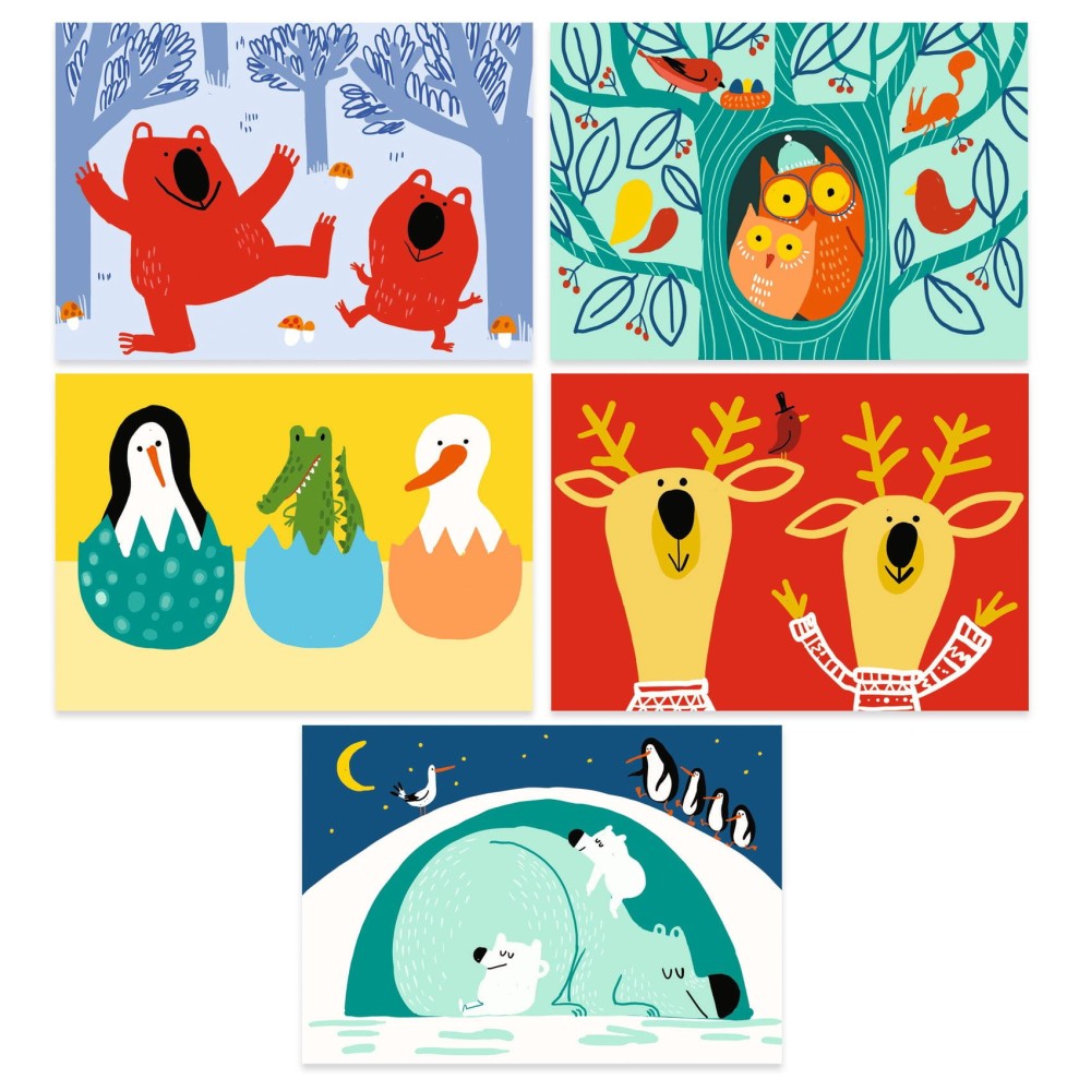 Scratch boards for toddlers - Djeco - Learning about animals