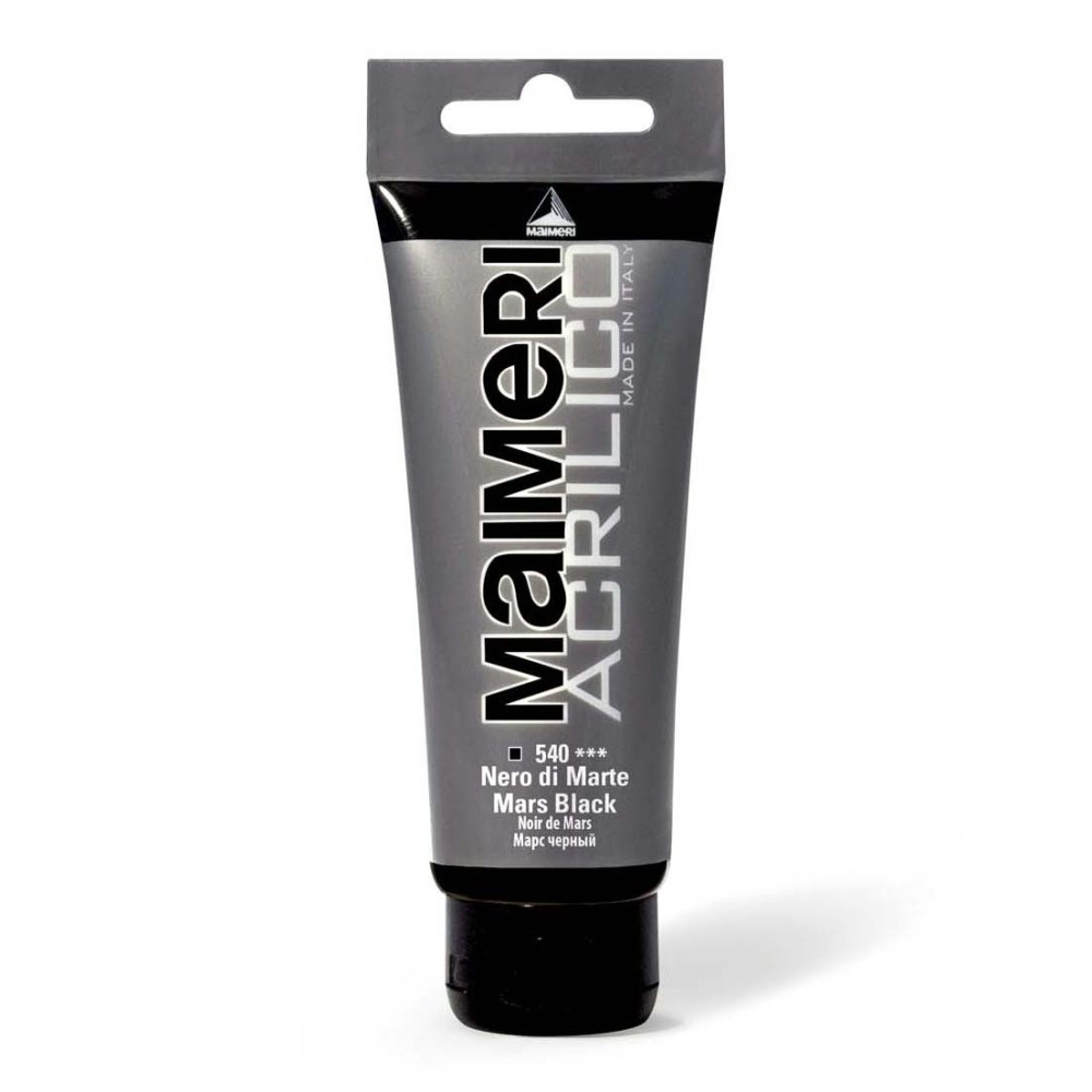 Acrylic paint Acrilico - Maimeri - 540, Mars Black, 200 ml