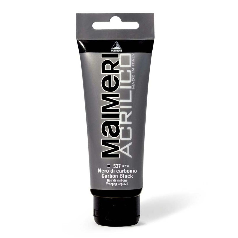 Acrylic paint Acrilico - Maimeri - 537, Carbon Black, 200 ml