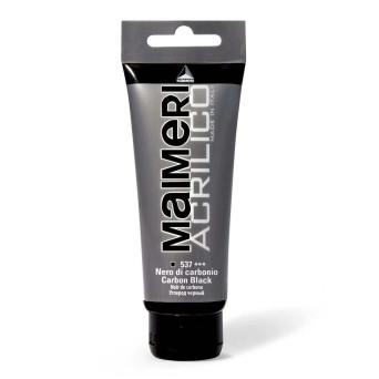 Farba akrylowa Acrilico - Maimeri - 537, Carbon Black, 200 ml