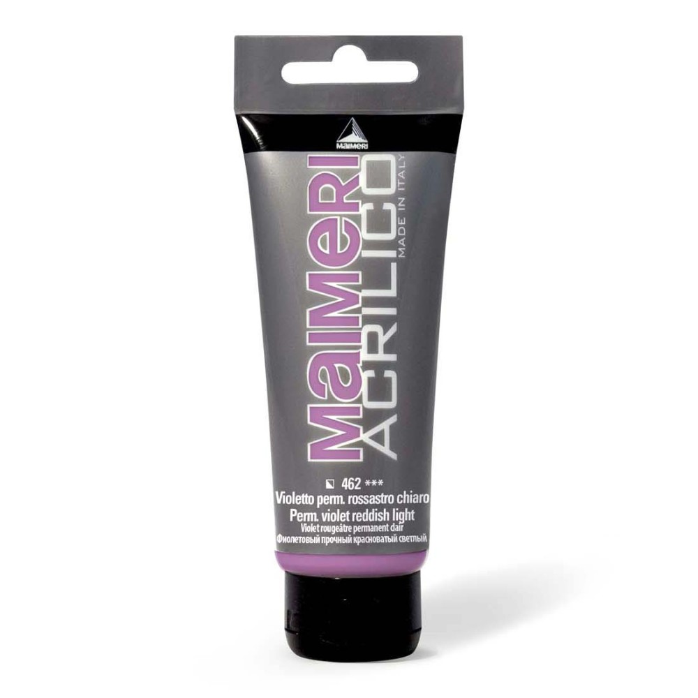 Farba akrylowa Acrilico - Maimeri - 462, Permanent Violet Reddish Light, 200 ml