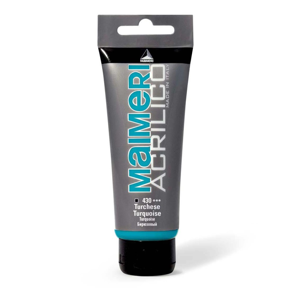 Acrylic paint Acrilico - Maimeri - 430, Turquoise, 200 ml