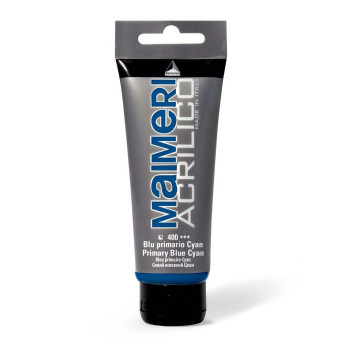 Acrylic paint Acrilico - Maimeri - 400, Primary Blue Cyan, 200 ml