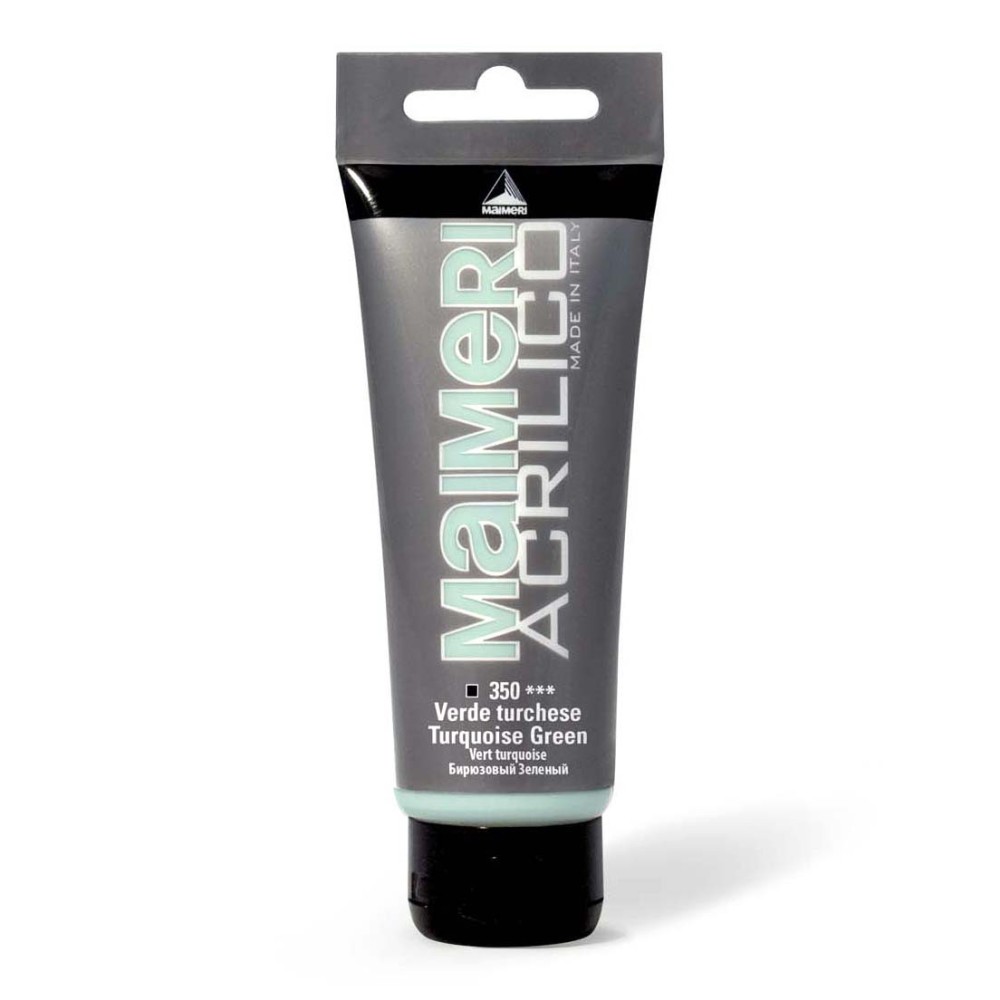 Farba akrylowa Acrilico - Maimeri - 350, Turquoise Green, 200 ml