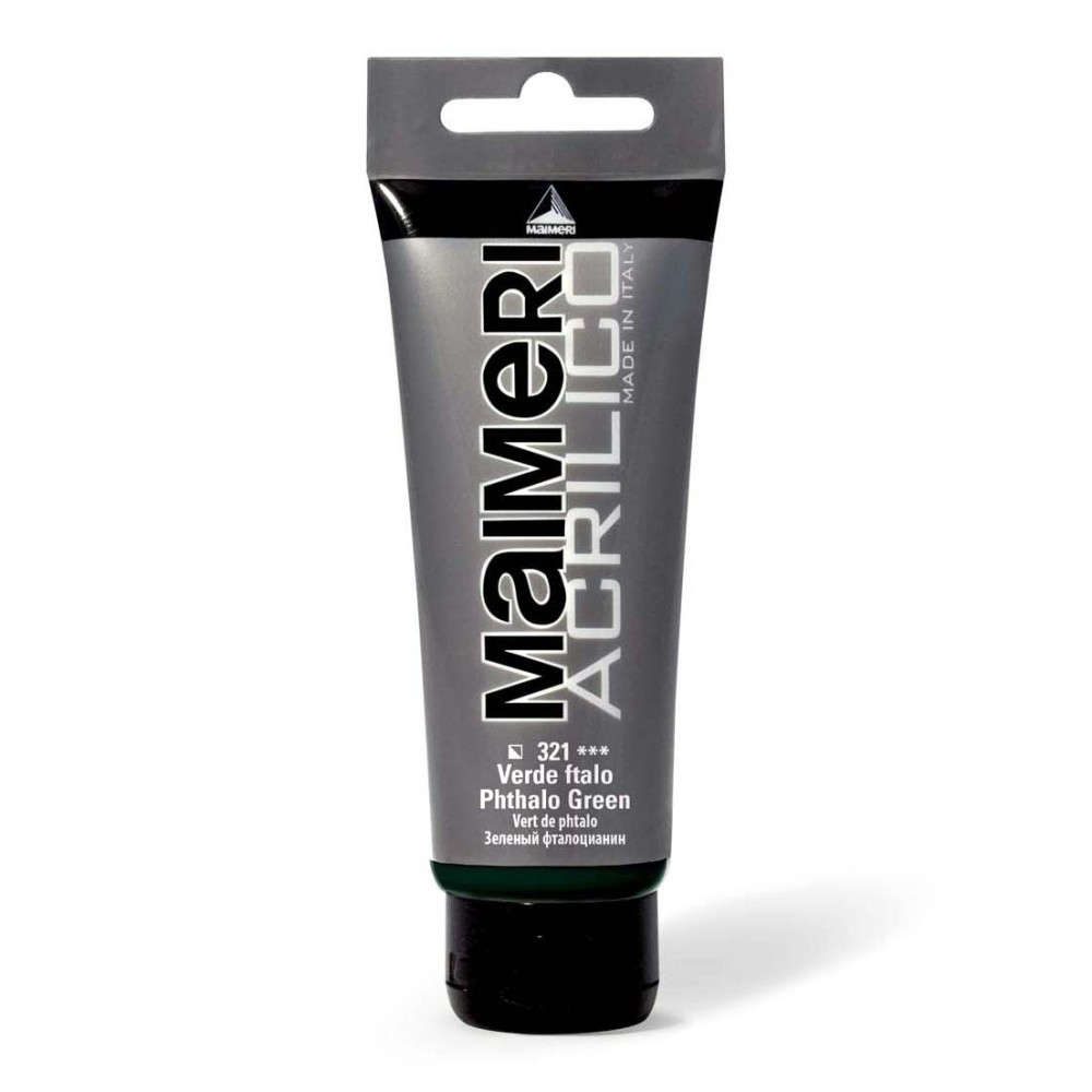 Farba akrylowa Acrilico - Maimeri - 321, Phthalo Green, 200 ml
