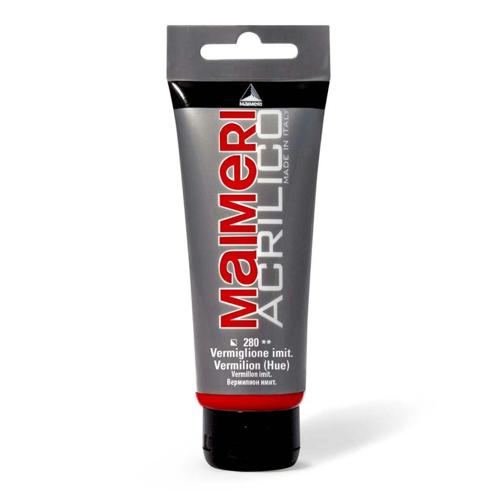 Farba akrylowa Acrilico - Maimeri - 280, Vermilion Hue, 200 ml