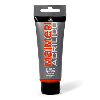 Acrylic paint Acrilico - Maimeri - 274, Scarlet, 200 ml