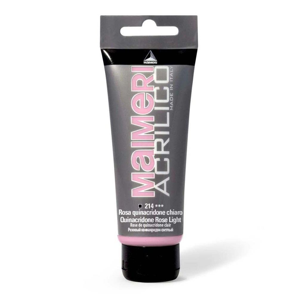 Acrylic paint Acrilico - Maimeri - 214, Quinacridone Rose Light, 200 ml