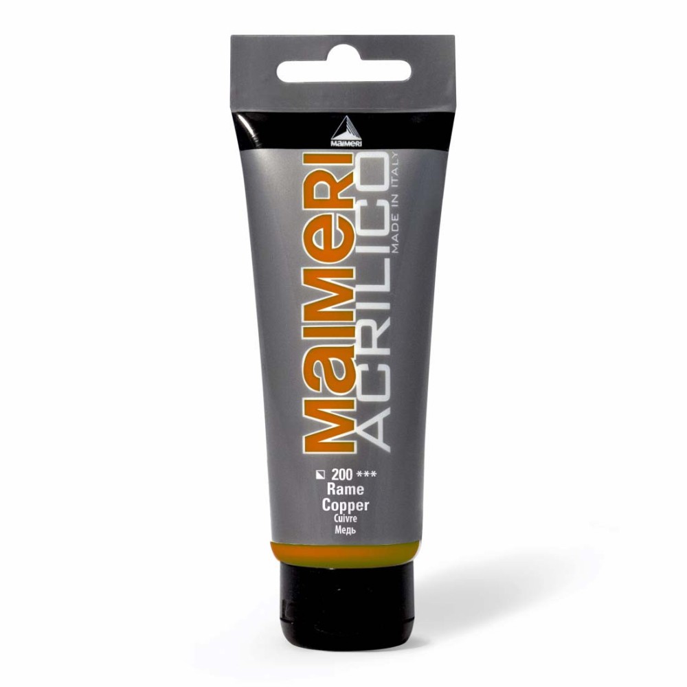 Farba akrylowa Acrilico - Maimeri - 200, Copper, 200 ml