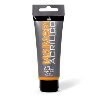 Acrylic paint Acrilico - Maimeri - 137, Light Gold, 200 ml