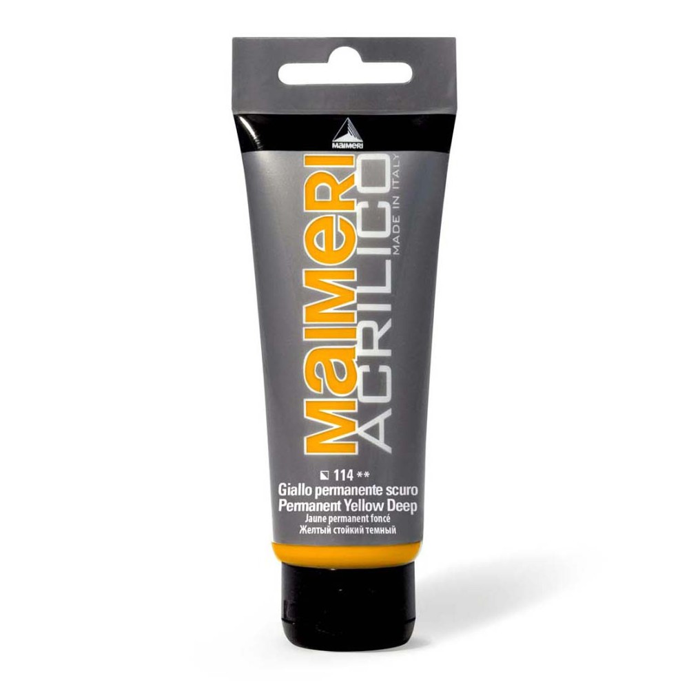 Farba akrylowa Acrilico - Maimeri - 114, Permanent Yellow Deep, 200 ml