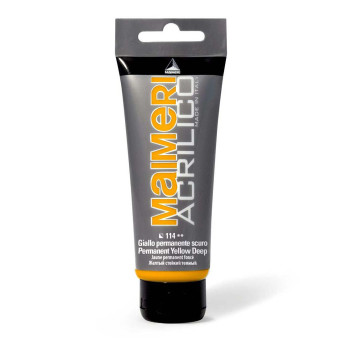 Acrylic paint Acrilico - Maimeri - 114, Permanent Yellow Deep, 200 ml