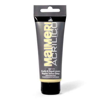 Acrylic paint Acrilico - Maimeri - 107, Naples Yellow Deep, 200 ml