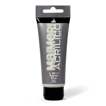 Acrylic paint Acrilico - Maimeri - 003, Silver, 200 ml