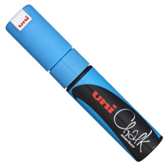 Marker kredowy do tablic PWE-8K - Uni - niebieski