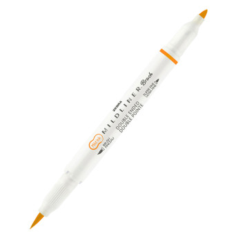 Zakreślacz dwustronny Mildliner Brush - Zebra - Fluorescent Orange