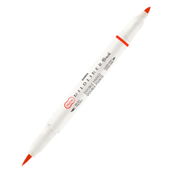 Zakreślacz dwustronny Mildliner Brush - Zebra - Warm Vermillion