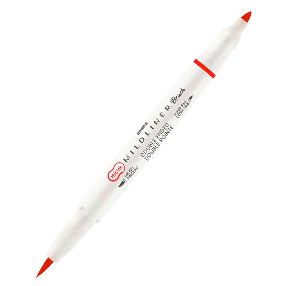 Double ended Mildliner Brush Pen - Zebra - Bright Marigold