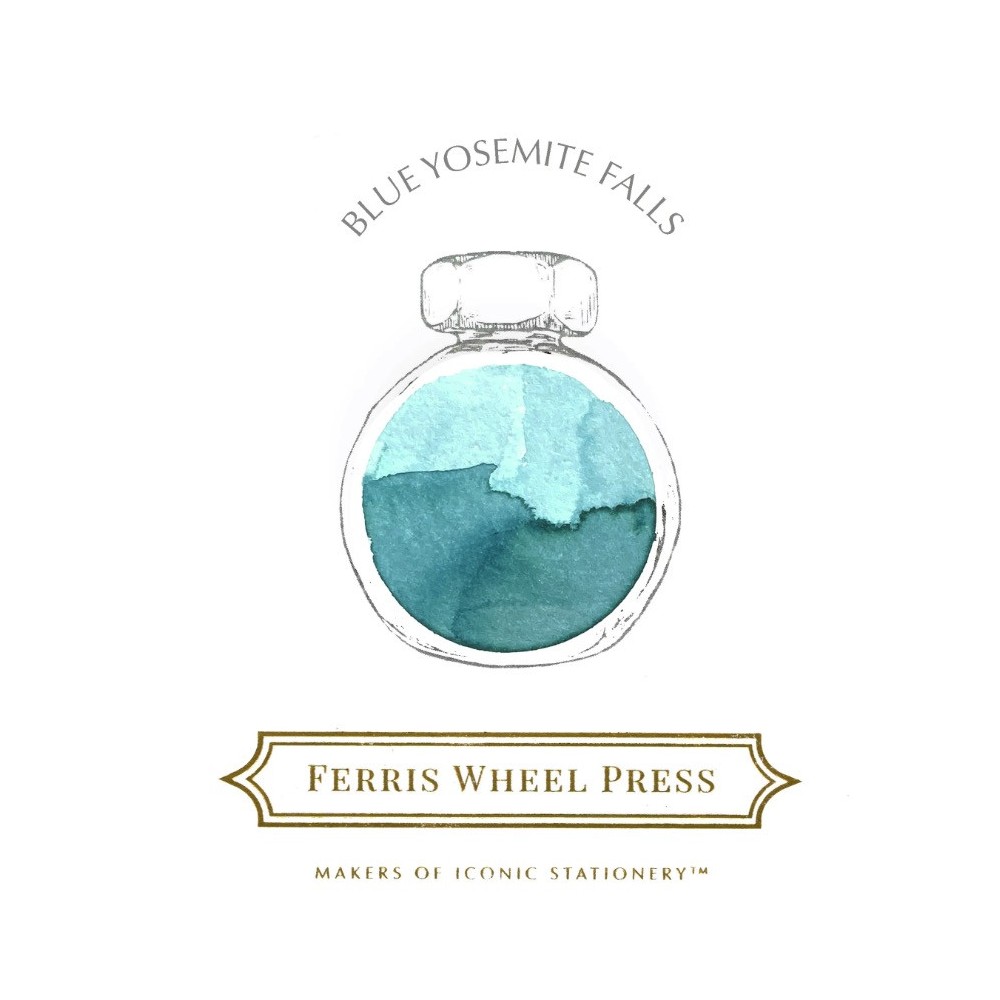 Calligraphy ink, Dreaming in California - Ferris Wheel Press - Blue Yosemite Falls, 38 ml