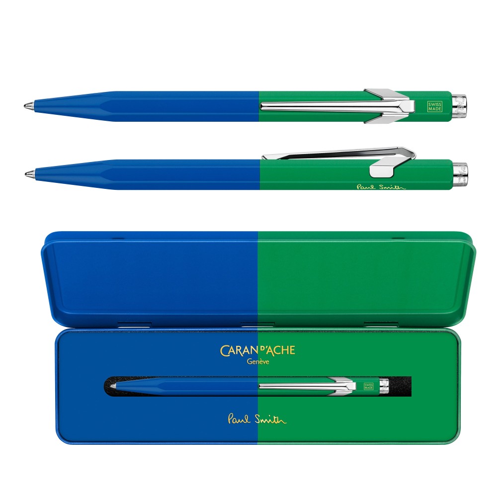 Długopis 849 Paul Smith z etui - Caran d'Ache - Cobalt & Emerald