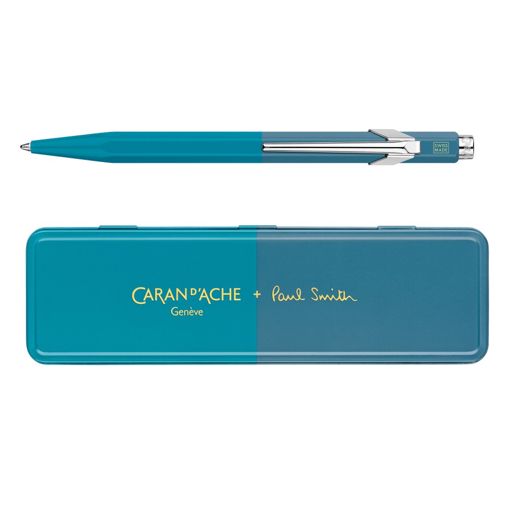 Długopis 849 Paul Smith z etui - Caran d'Ache - Cyan & Steel