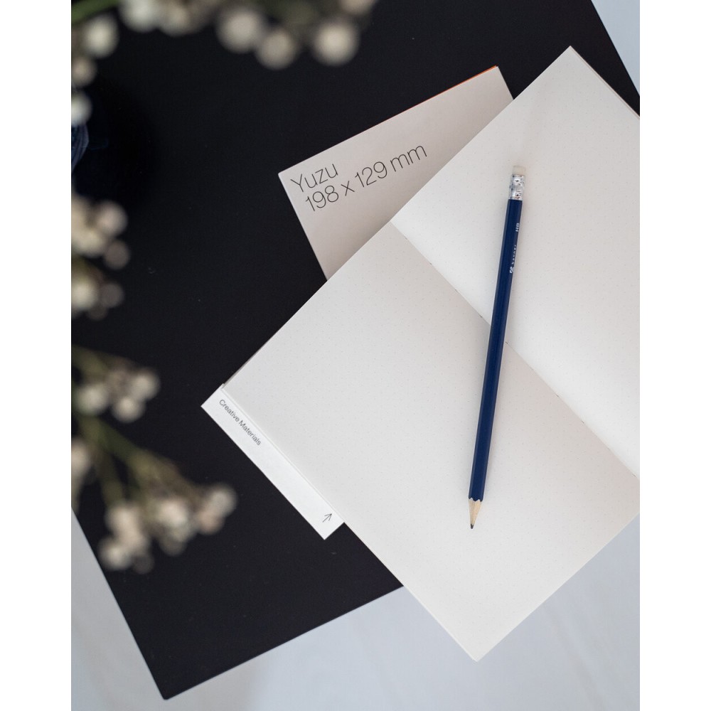 Dotted notebook Yuzu - pith - Black, 19,8 x 12,9 cm