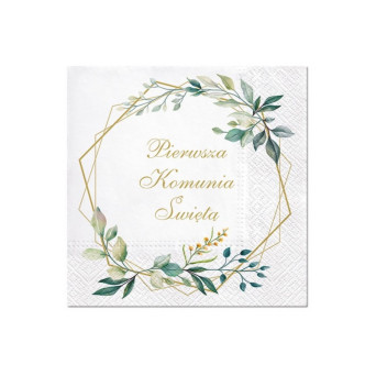 Serwetki komunijne - Paw - Pierwsza Komunia Święta, 20 szt.