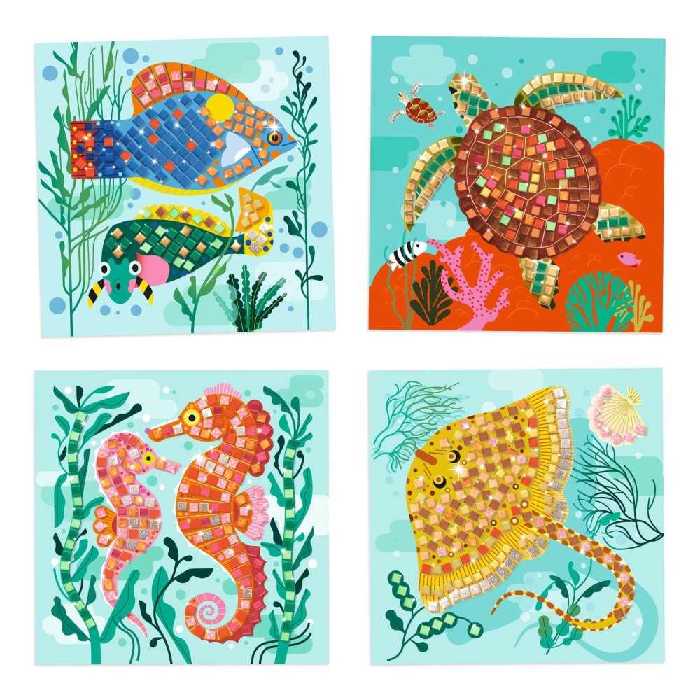 Art set for kids, mosaic - Djeco - Caribbean