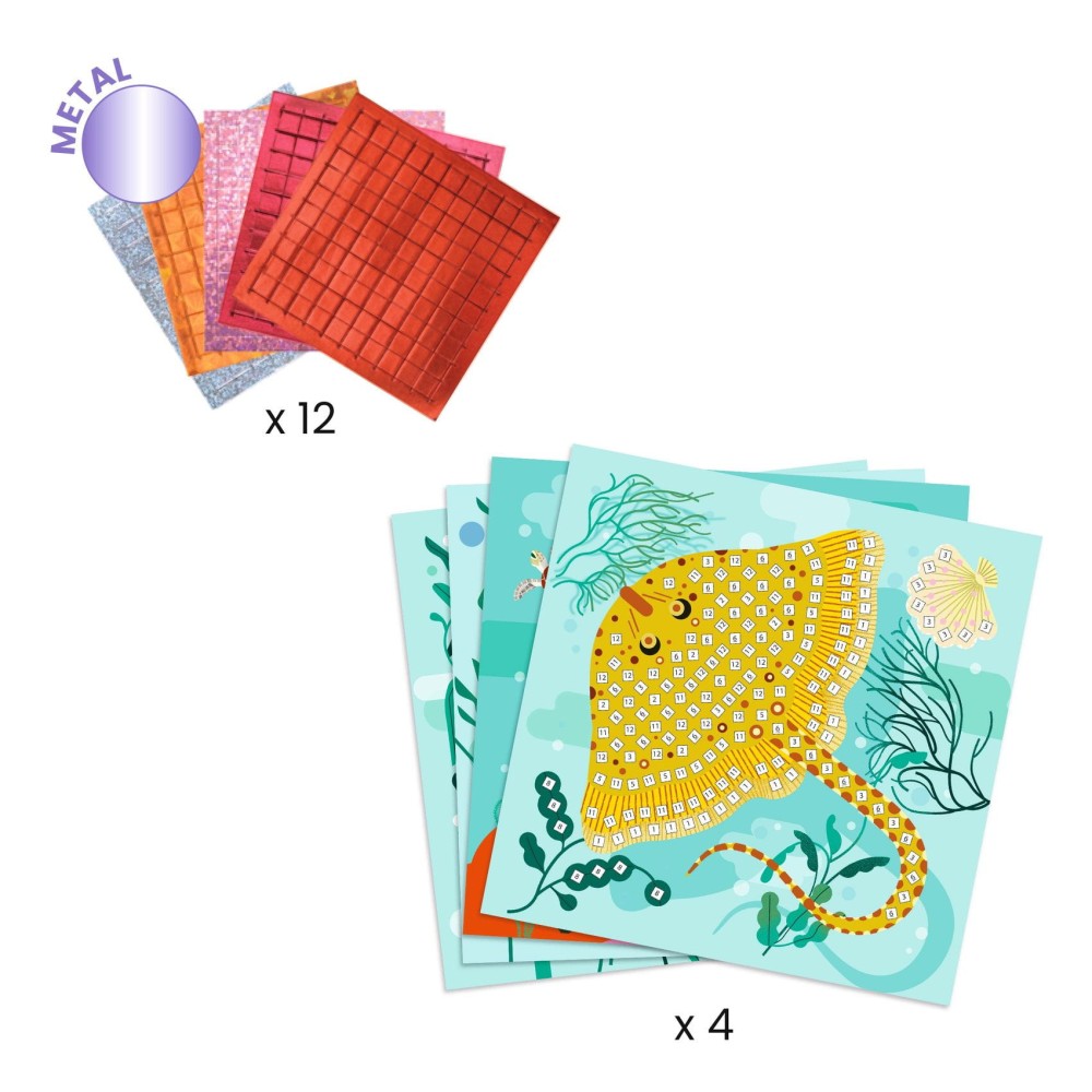 Art set for kids, mosaic - Djeco - Caribbean