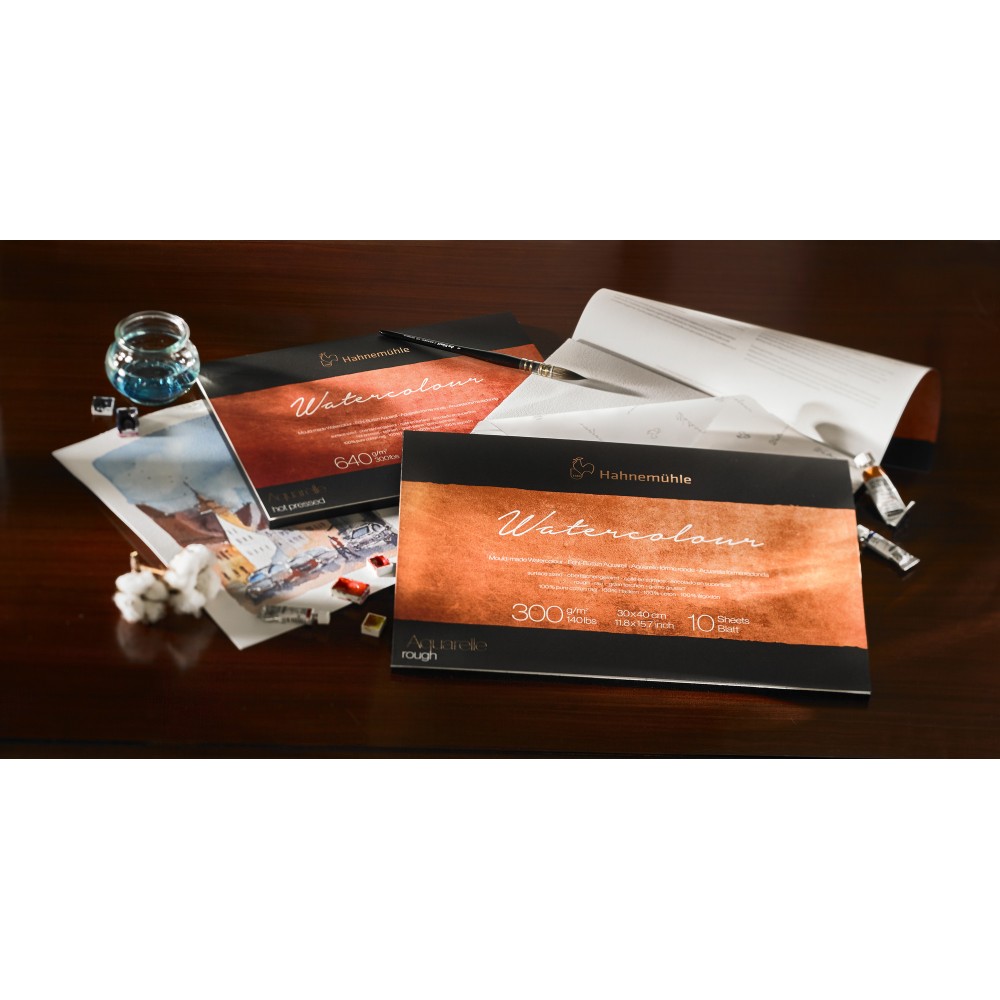 Blok do akwareli The Collection - Hahnemühle - cold pressed, 24 x 32 cm, 300 g, 10 ark.