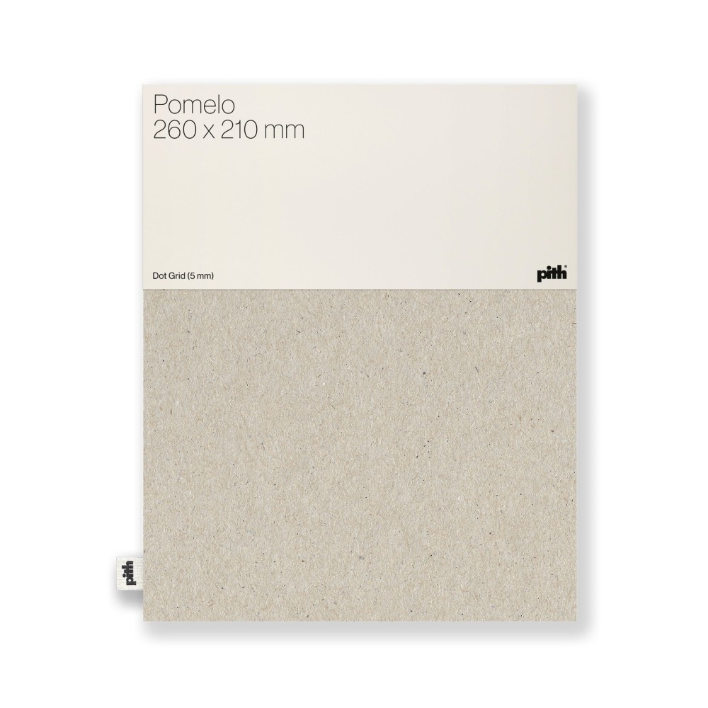 Dotted notebook Pomelo - pith - Raw, 26 x 21 cm