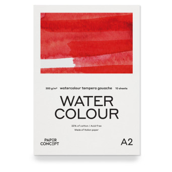 Blok do akwareli Watercolour - PaperConcept - cold press A2 300 g 10 ark.