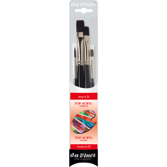Brush Top-Acryl Synthetics Set - Da Vinci - 4 pcs
