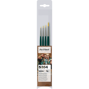 Brush Nova Synthetics Set for miniature painting - Da Vinci - 4 pcs