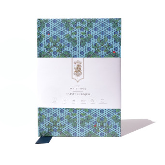 Szkicownik Enveloped in Rattan - Ferris Wheel Press - Teal, 160 g, A5