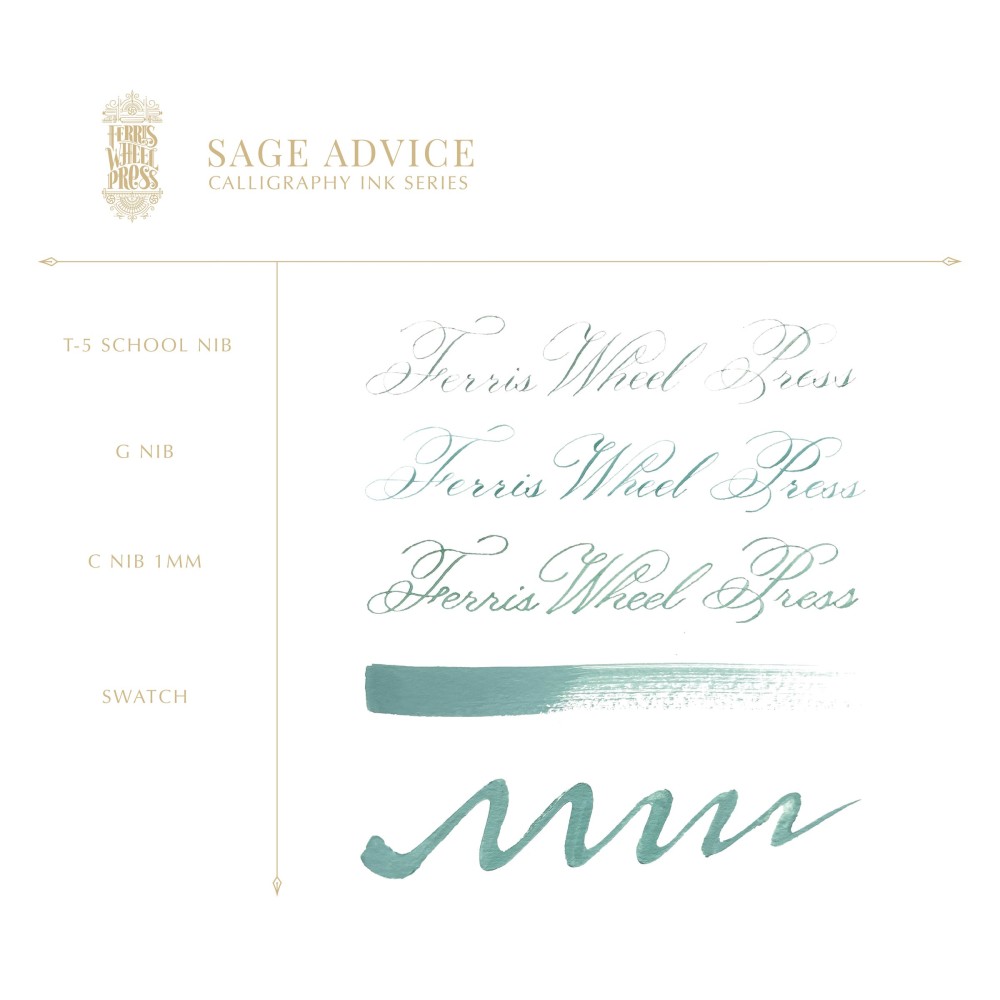 Waterproof ink - Ferris Wheel Press - Sage Advice, 28 ml