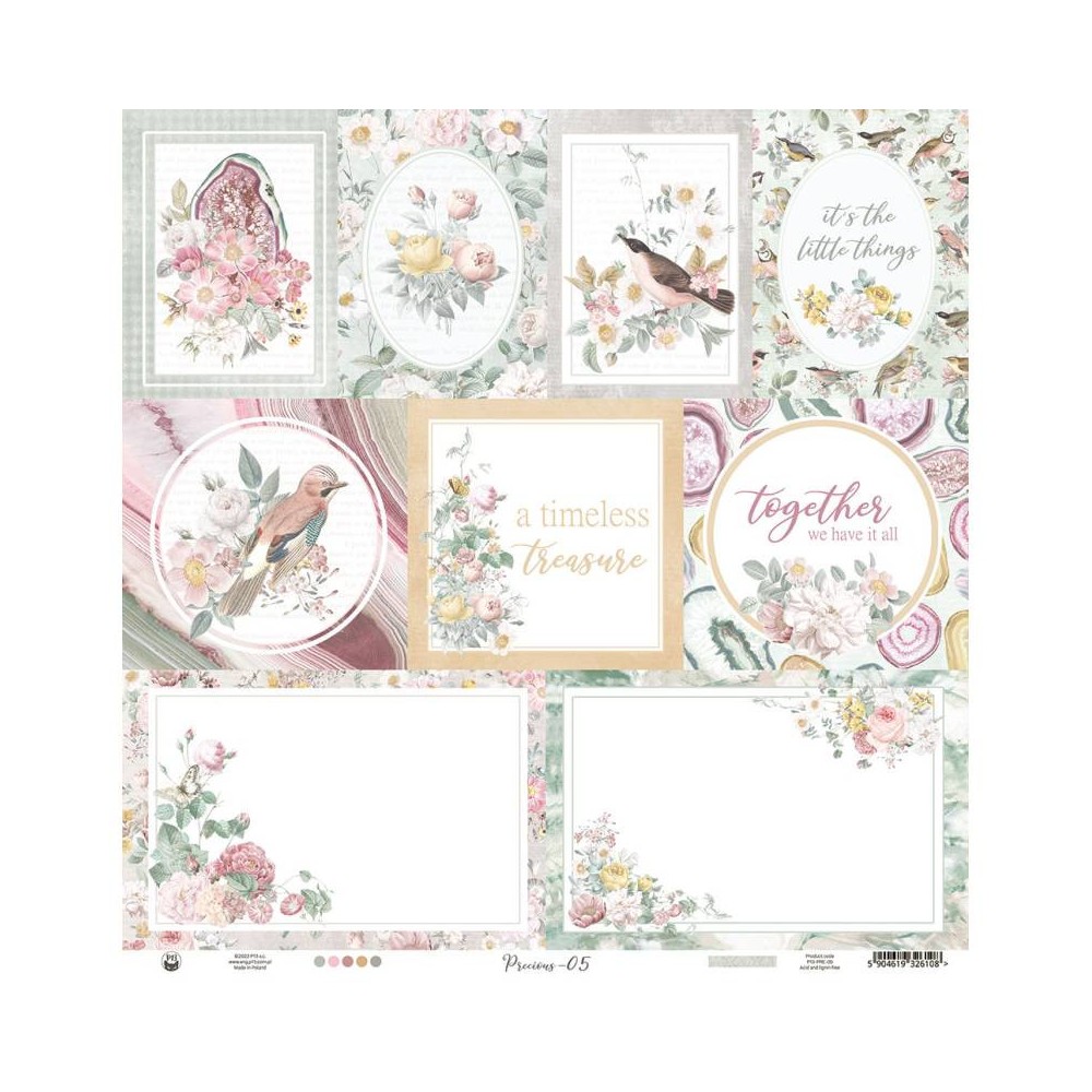 Scrapbooking paper 30,5 x 30,5 cm - Piątek Trzynastego - Precious 05