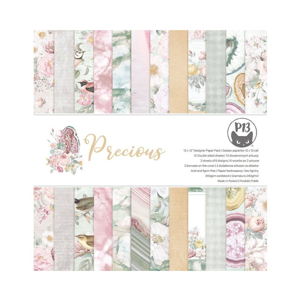 Zestaw papierów do scrapbookingu 30,5 x 30,5 cm - Piątek Trzynastego - Precious