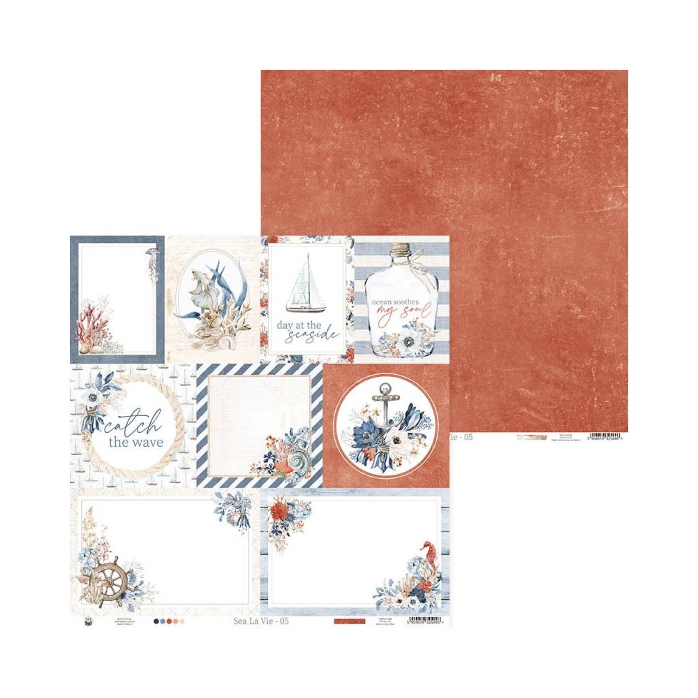 Papier do scrapbookingu 30,5 x 30,5 cm - Piątek Trzynastego - Sea la vie 05