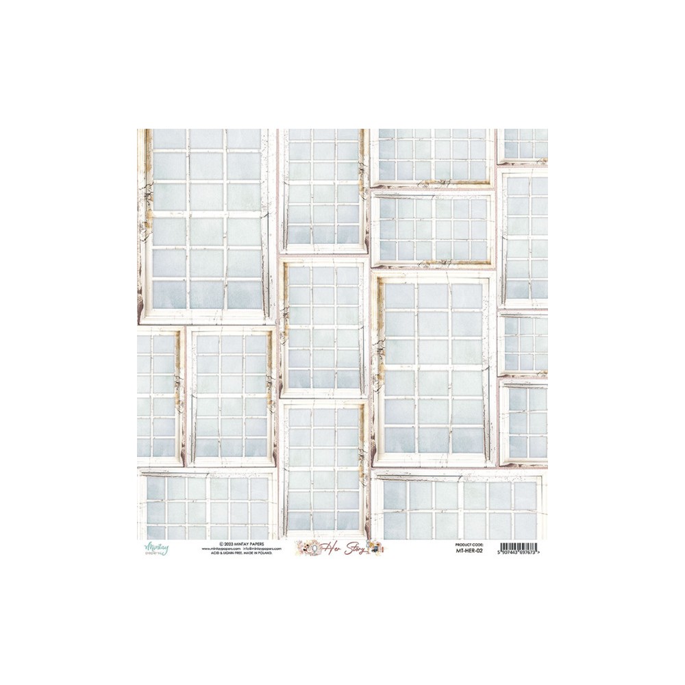 Scrapbooking paper 30,5 x 30,5 cm - Mintay - Her Story 02