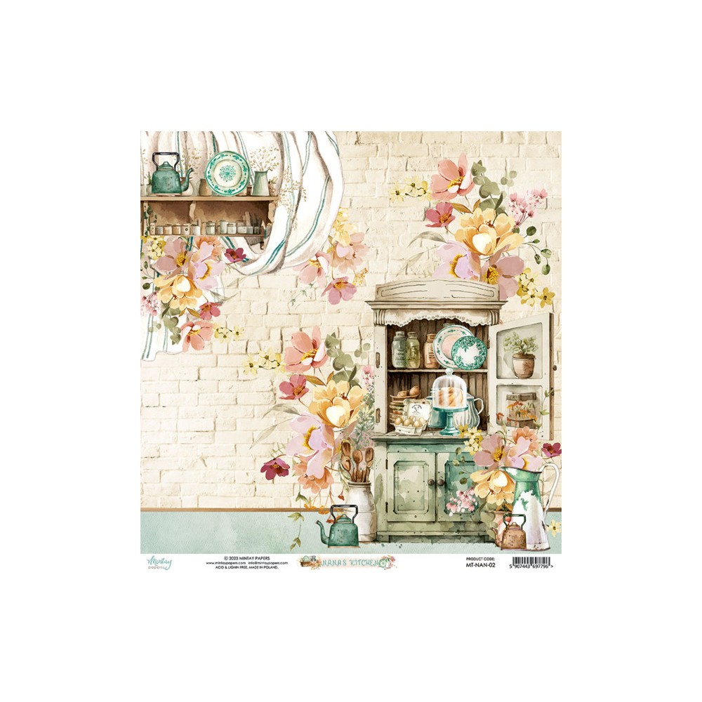 Papier do scrapbookingu 30,5 x 30,5 cm - Mintay - Nana's Kitchen 02